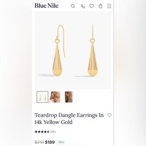 Elegant Gold Teardrop Earrings